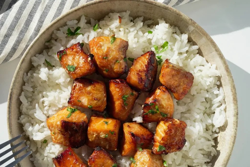 Air Fryer Salmon Bites 8