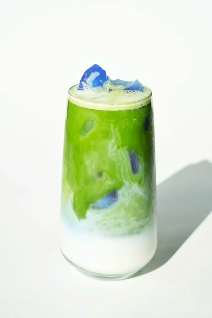 Iced Matcha Latte with Blue Ice Recipe