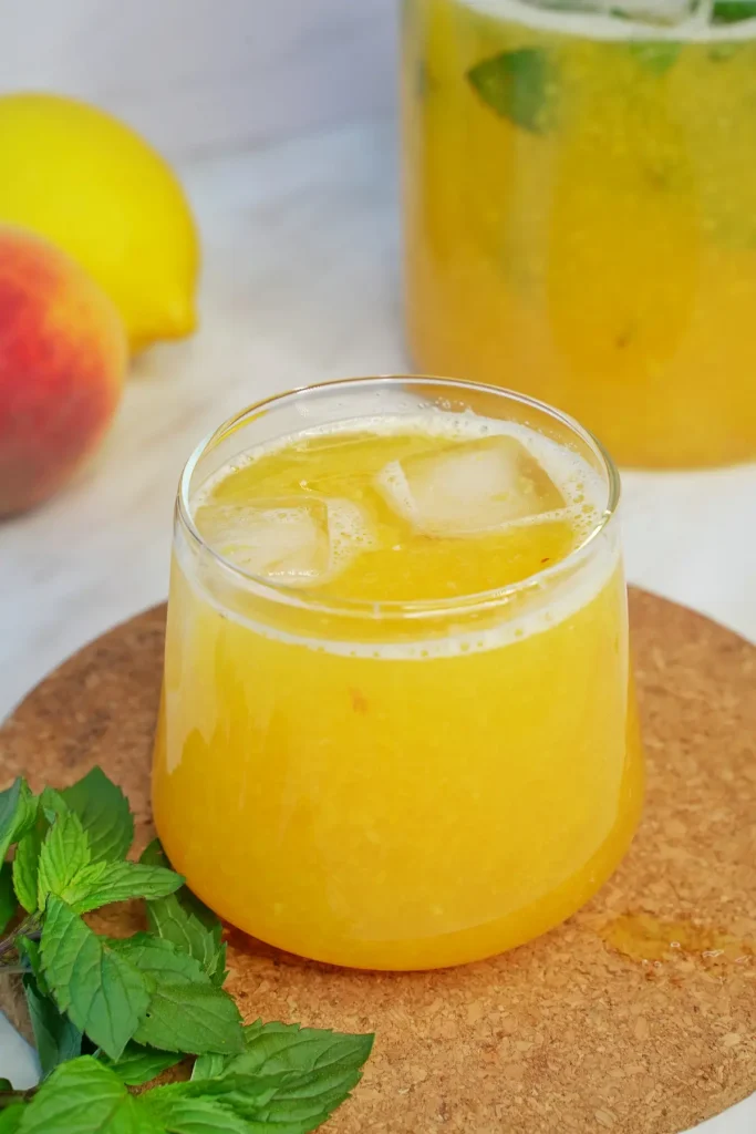 Peach Lemonade with Mint Recipe